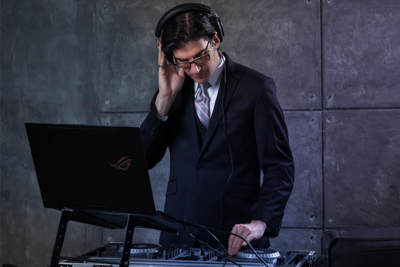Professional AV equipment setup